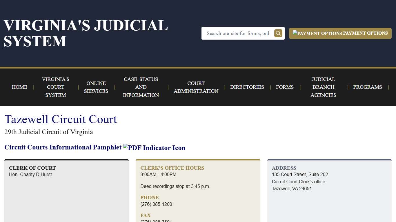 Tazewell Circuit Court Virginia Court System