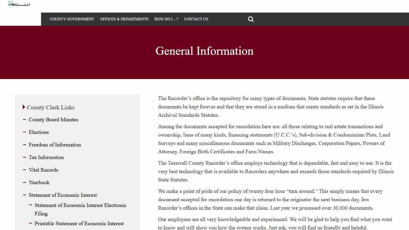 General Information Tazewell County